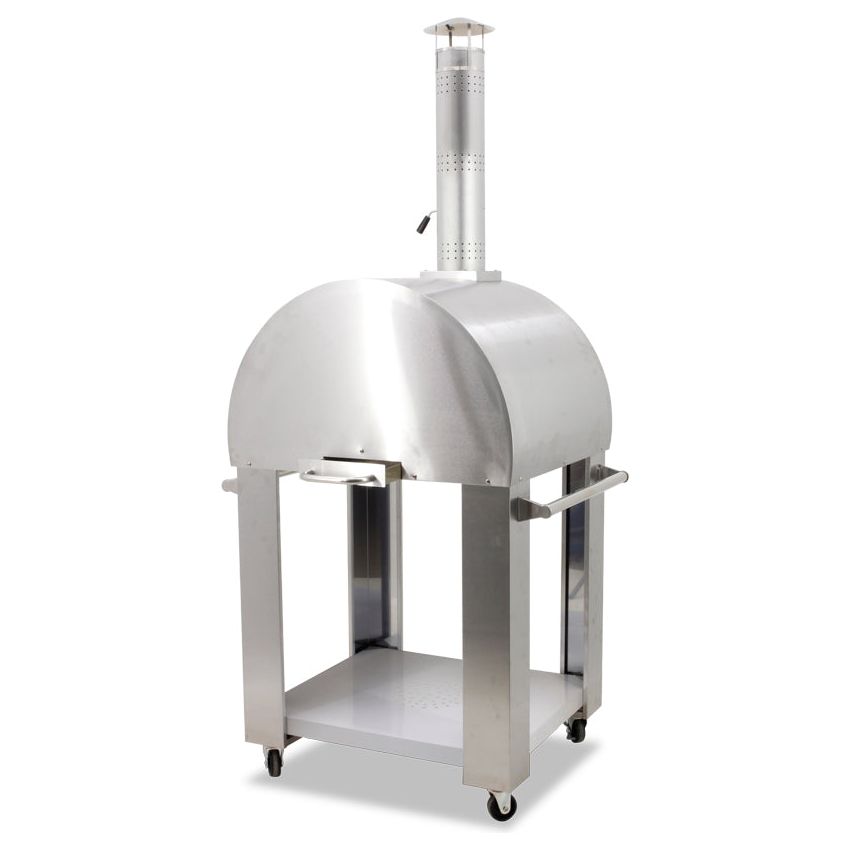 Omcan 32″ Stainless Steel Wood Fired Pizza Oven - Majic Backyard