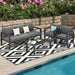 Costway 4 Pieces Outdoor Furniture Set for Backyard and Poolside - Majic Backyard