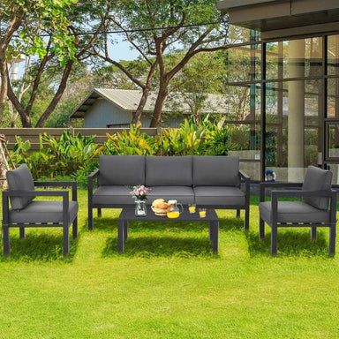 Costway 4 Pieces Outdoor Furniture Set for Backyard and Poolside - Majic Backyard