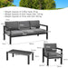 Costway 4 Pieces Outdoor Furniture Set for Backyard and Poolside - Majic Backyard