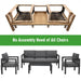 Costway 4 Pieces Outdoor Furniture Set for Backyard and Poolside - Majic Backyard