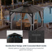 Costway 10 x 10 Feet Double-Top Hardtop Gazebo with Galvanized Steel Roof - Majic Backyard