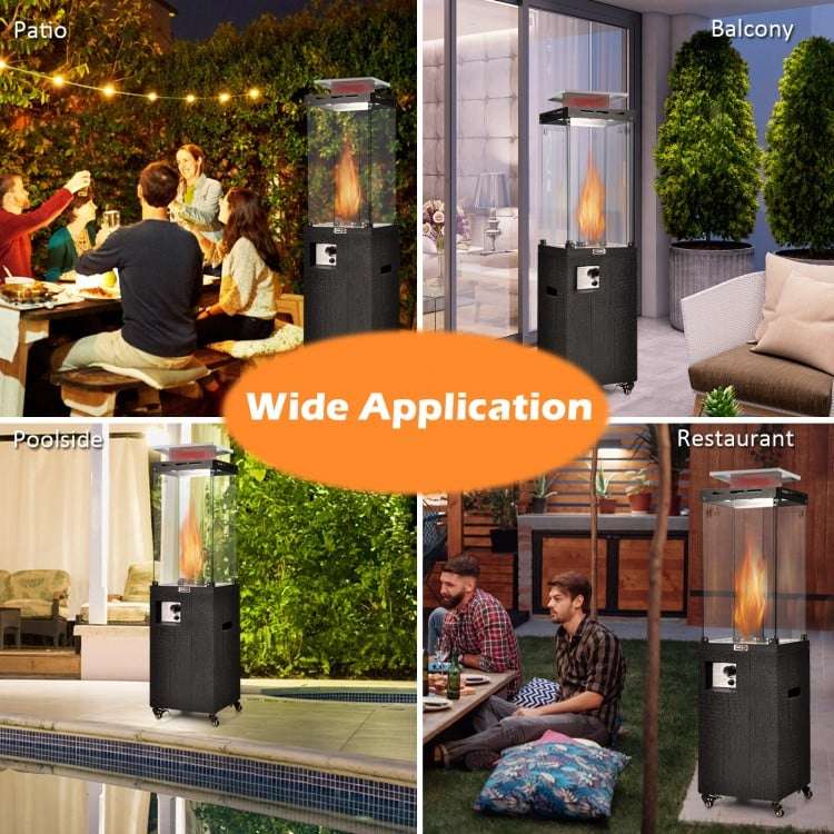 Costway 41,000 BTU Propane Patio Heater with Metal Hood - Majic Backyard