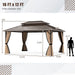 Costway 16' x 12' Hardtop Gazebo Outdoor for Patio Garden Deck Lawn Backyard Party Tent - Majic Backyard