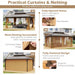 Costway 16' x 12' Hardtop Gazebo Aluminum Frame Permanent Pavilion with Curtains and Netting - Majic Backyard