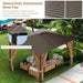 Costway 12 x10 Feet Outdoor Hardtop Gazebo with Galvanized Steel Top and Netting - Majic Backyard