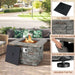 Costway 34.5 Inch Square Propane Gas Fire Pit Table with Lava Rock and PVC Cover - Majic Backyard