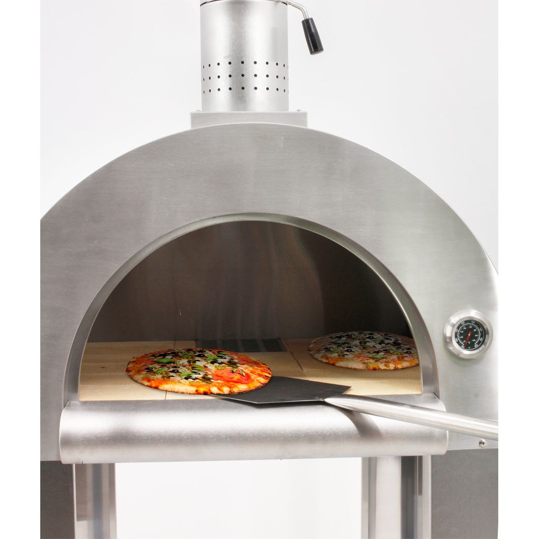 Omcan 32″ Stainless Steel Wood Fired Pizza Oven - Majic Backyard