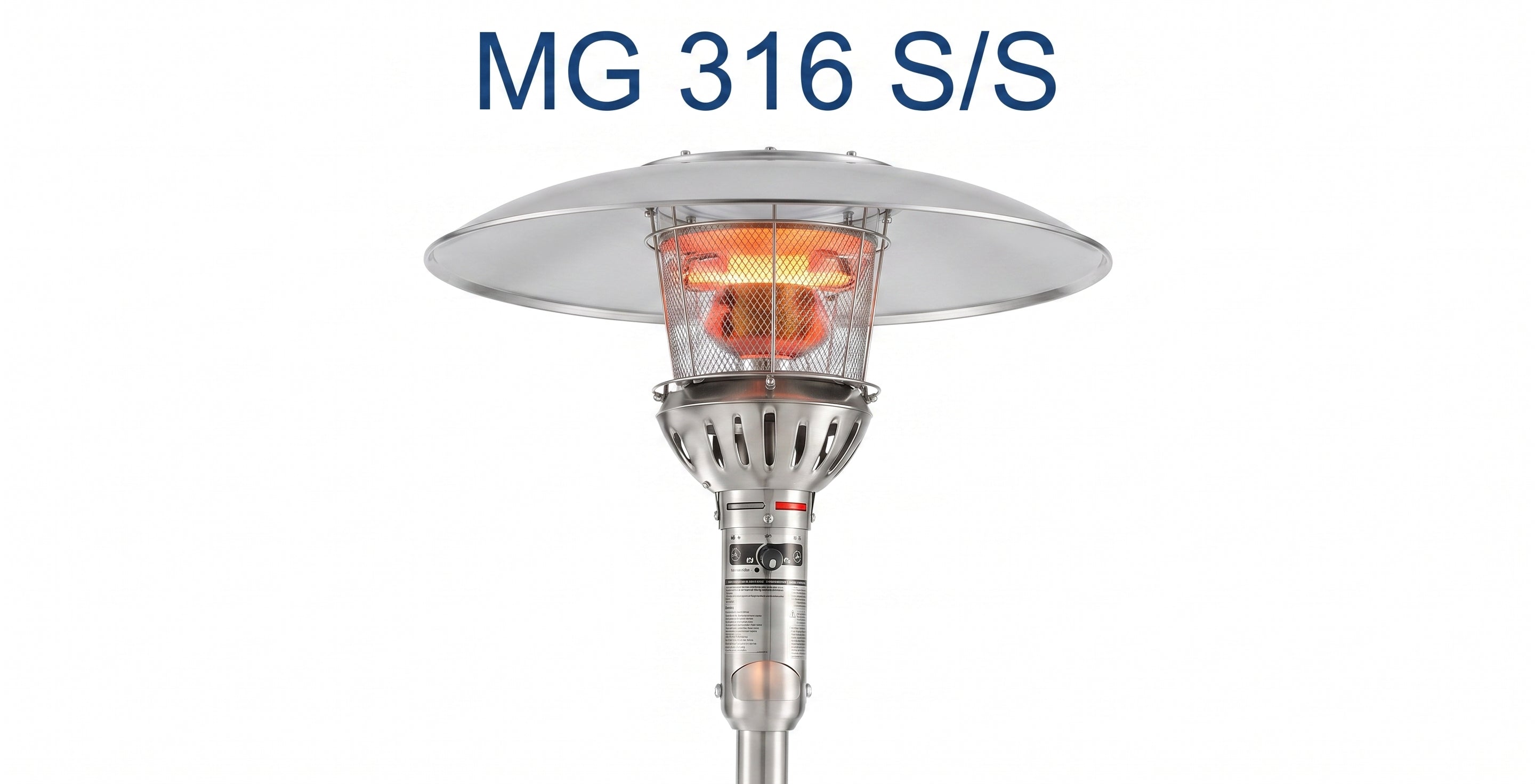IR Energy EvenGLO GA301U 63" Pole Luxury Fixed Gas Patio Heater - Majic Backyard