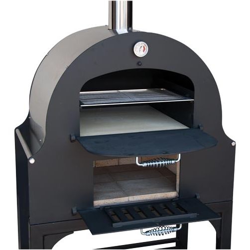 Omcan 34" Outdoor Wood Burning Oven with Stainless Steel Oven Shelf - Majic Backyard