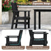 Costway 7 Pieces Patio Dining Set Outdoor HDPE Weather Resistant Table and Chairs Set - Majic Backyard