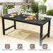 Costway 7 Pieces Patio Dining Set Outdoor HDPE Weather Resistant Table and Chairs Set - Majic Backyard