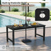 Costway 7 Pieces Patio Dining Set Outdoor HDPE Weather Resistant Table and Chairs Set - Majic Backyard