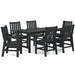 Costway 7 Pieces Patio Dining Set Outdoor HDPE Weather Resistant Table and Chairs Set - Majic Backyard