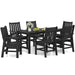 Costway 7 Pieces Patio Dining Set Outdoor HDPE Weather Resistant Table and Chairs Set - Majic Backyard
