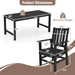 Costway 7 Pieces Patio Dining Set Outdoor HDPE Weather Resistant Table and Chairs Set - Majic Backyard