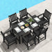 Costway 7 Pieces Patio Dining Set Outdoor HDPE Weather Resistant Table and Chairs Set - Majic Backyard