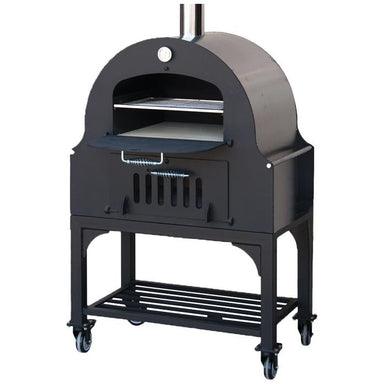 Omcan 34" Outdoor Wood Burning Oven with Stainless Steel Oven Shelf - Majic Backyard