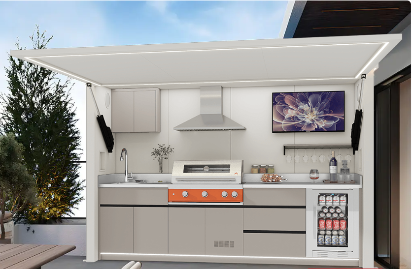 AFA A-Max Luxury Lift-Up Outdoor Kitchen Pod | 304 Stainless Steel BBQ Station