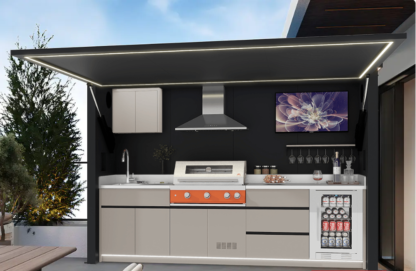 AFA A-Max Luxury Lift-Up Outdoor Kitchen Pod | 304 Stainless Steel BBQ Station