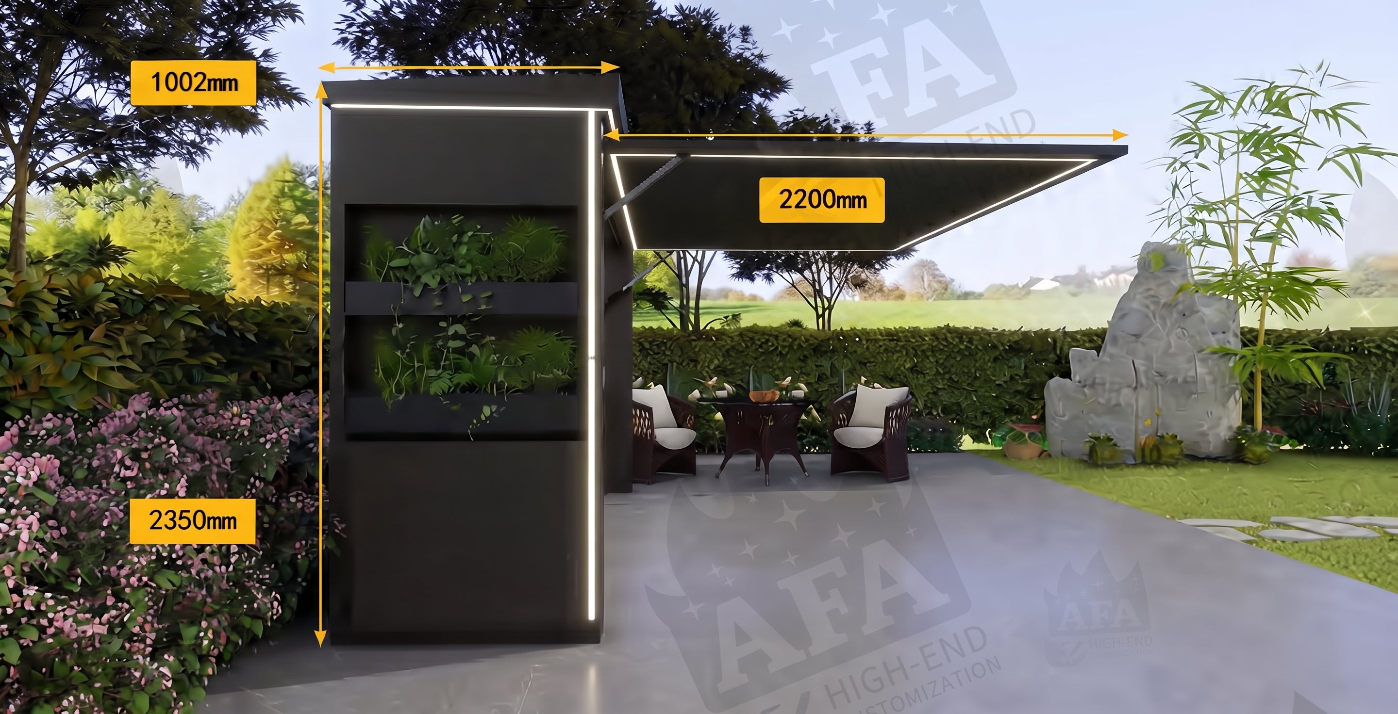 AFA A-Ultra Luxury Lift-Up Outdoor Kitchen Pod | 304 Stainless Steel BBQ Station - Majic Backyard