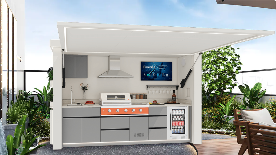 AFA A-Ultra Luxury Lift-Up Outdoor Kitchen Pod | 304 Stainless Steel BBQ Station