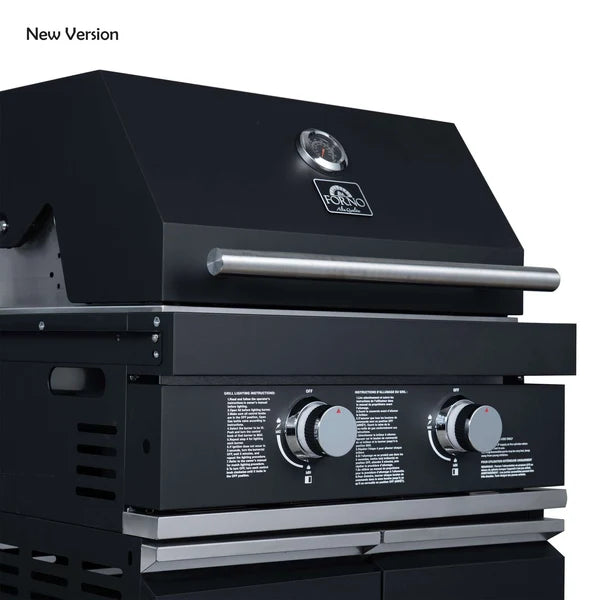 Forno All’Aperto 99,600 BTU Outdoor Kitchen, 5 Burners, Infrared Burners, Side Burner, Black Sintered Stone Countertops, Gas Pizza Oven, Sink Module, Bar & Beverage Center - Majic Backyard