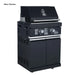 Forno All’Aperto 99,600 BTU Outdoor Kitchen, 5 Burners, Infrared Burners, Side Burner, Black Sintered Stone Countertops, Gas Pizza Oven, Sink Module, Bar & Beverage Center - Majic Backyard