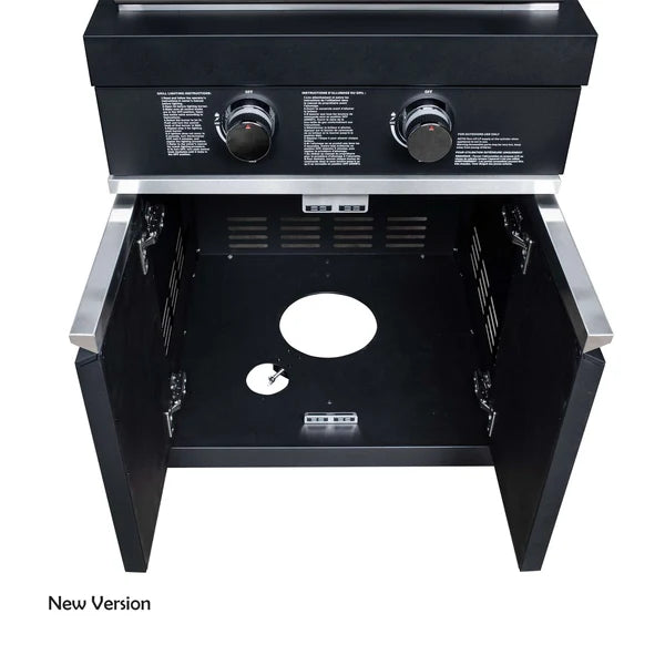 Forno All’Aperto 99,600 BTU Outdoor Kitchen, 5 Burners, Infrared Burners, Side Burner, Black Sintered Stone Countertops, Gas Pizza Oven, Sink Module, Bar & Beverage Center - Majic Backyard