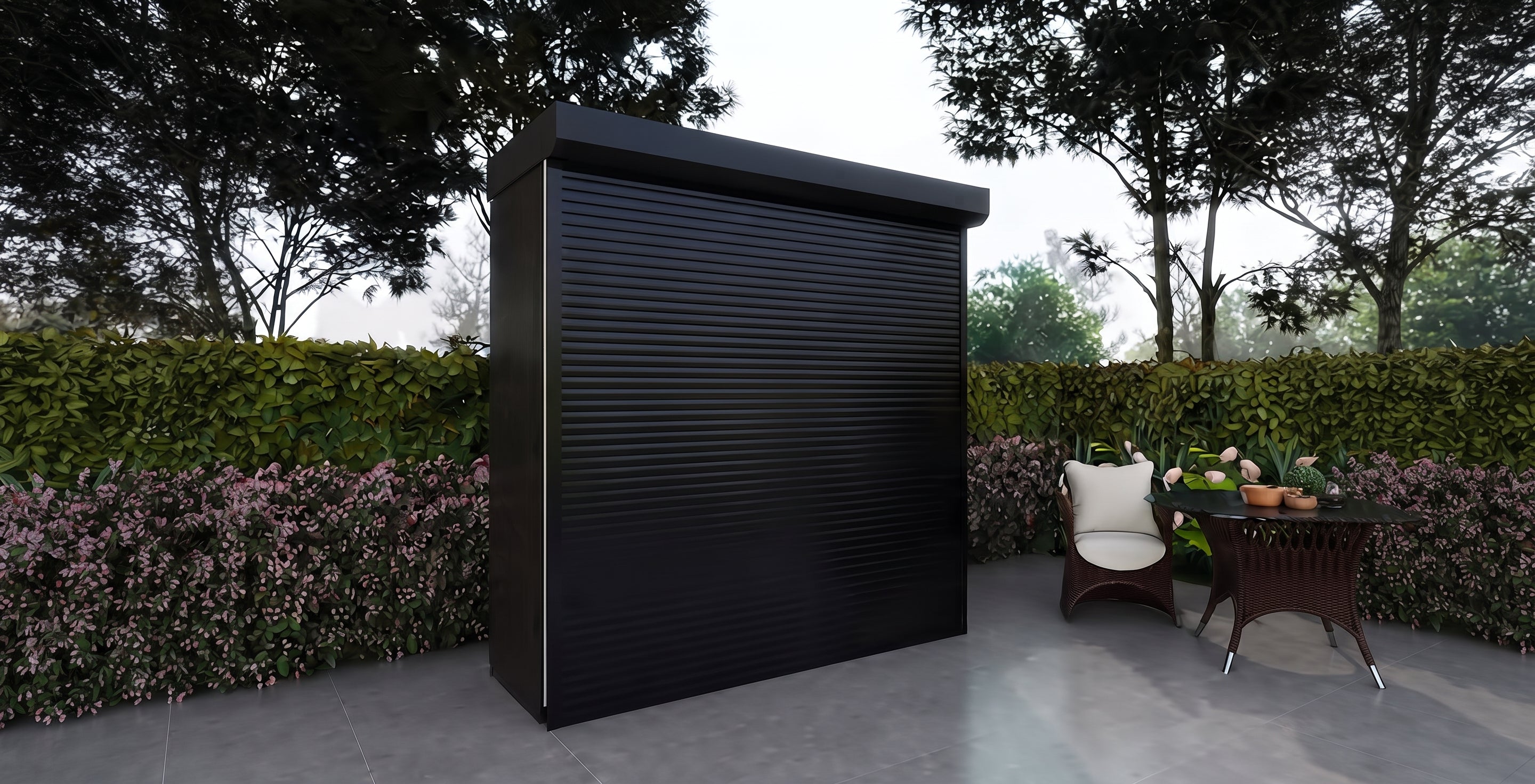 AFA B-Mini Luxury Roller Shutter Outdoor Kitchen Pod | 304 Stainless Steel BBQ Station