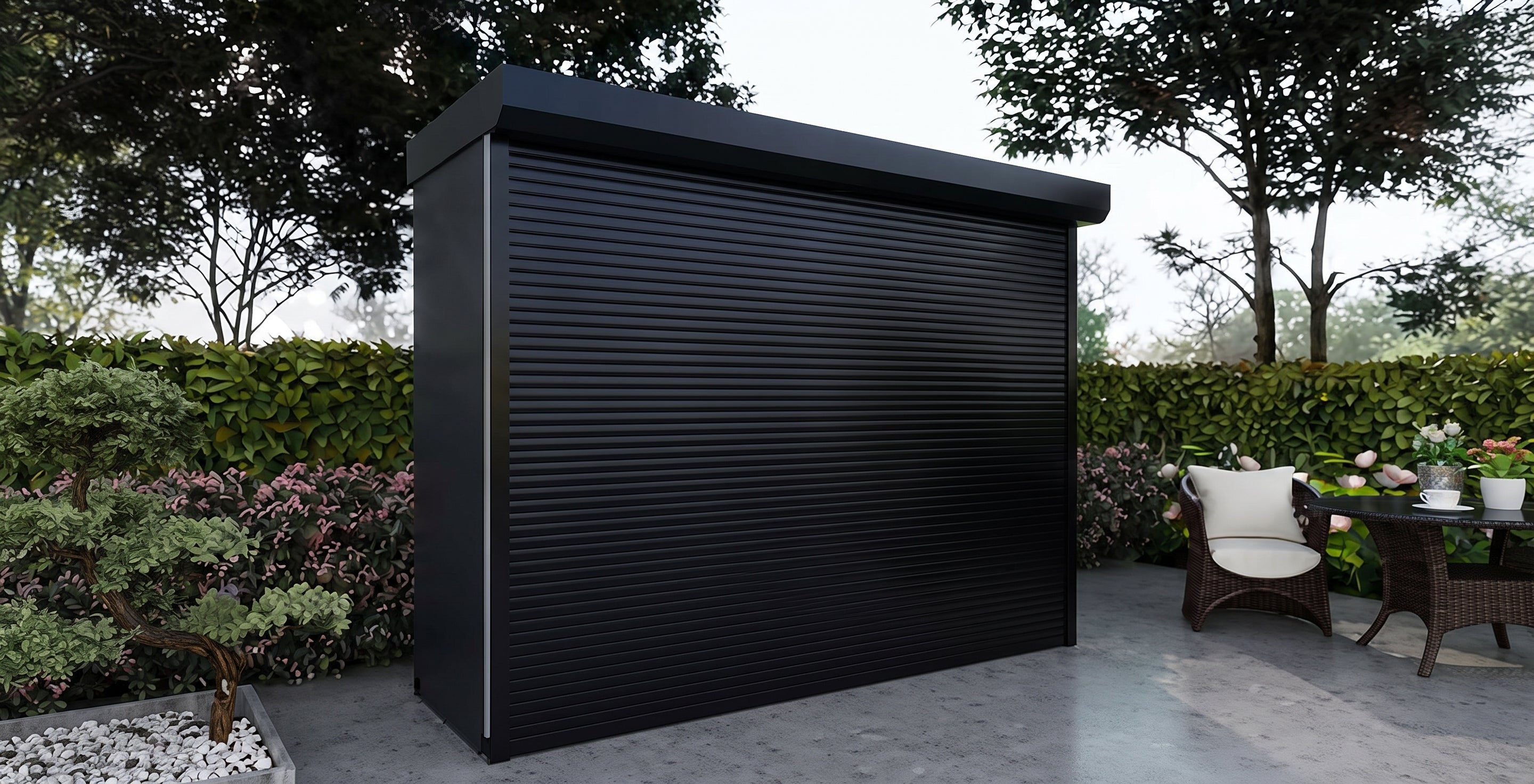 AFA B-Plus Luxury Roller Shutter Outdoor Kitchen Pod | 304 Stainless Steel BBQ Station - Majic Backyard