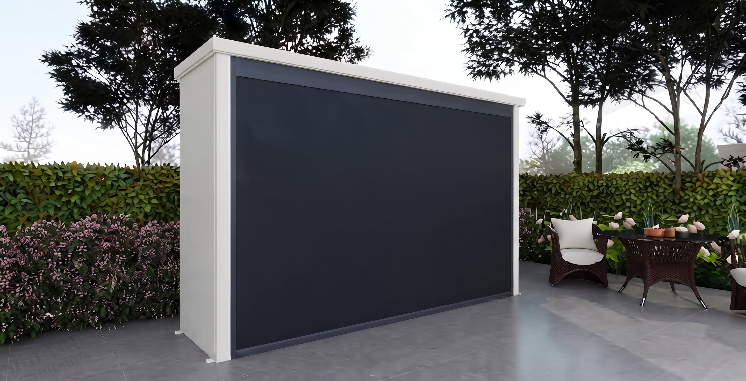 AFA C-Max Luxury Roller Blind Outdoor Kitchen Pod | 304 Stainless Steel BBQ Station