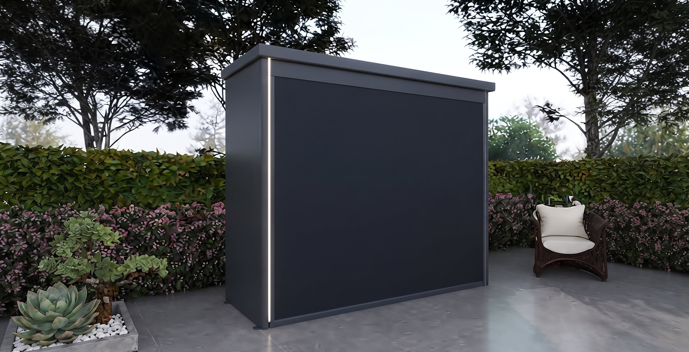 AFA C-Mini Luxury Roller Blind Outdoor Kitchen Pod | 304 Stainless Steel BBQ Station