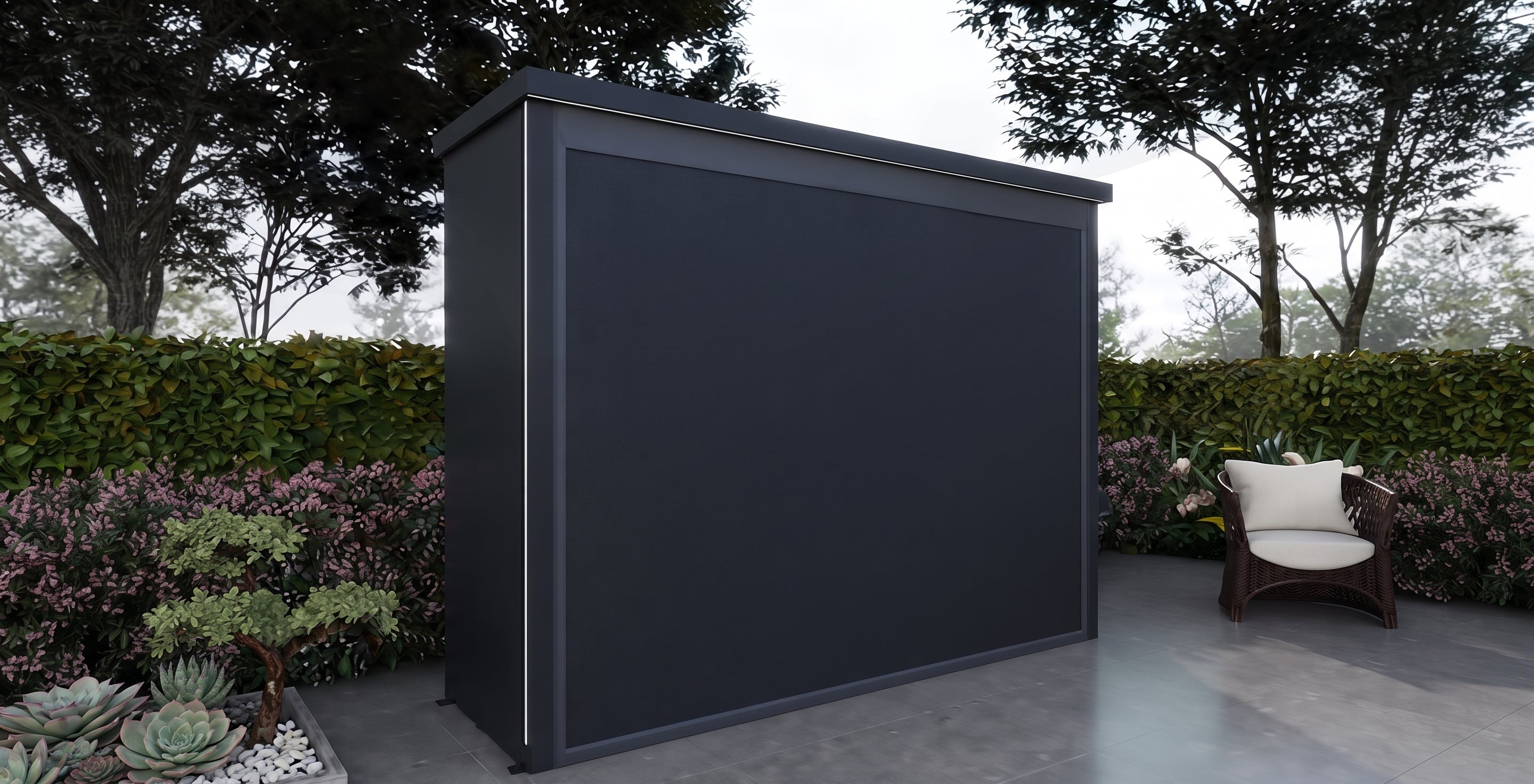 AFA C-Plus Luxury Roller Blind Outdoor Kitchen Pod | 304 Stainless Steel BBQ Station