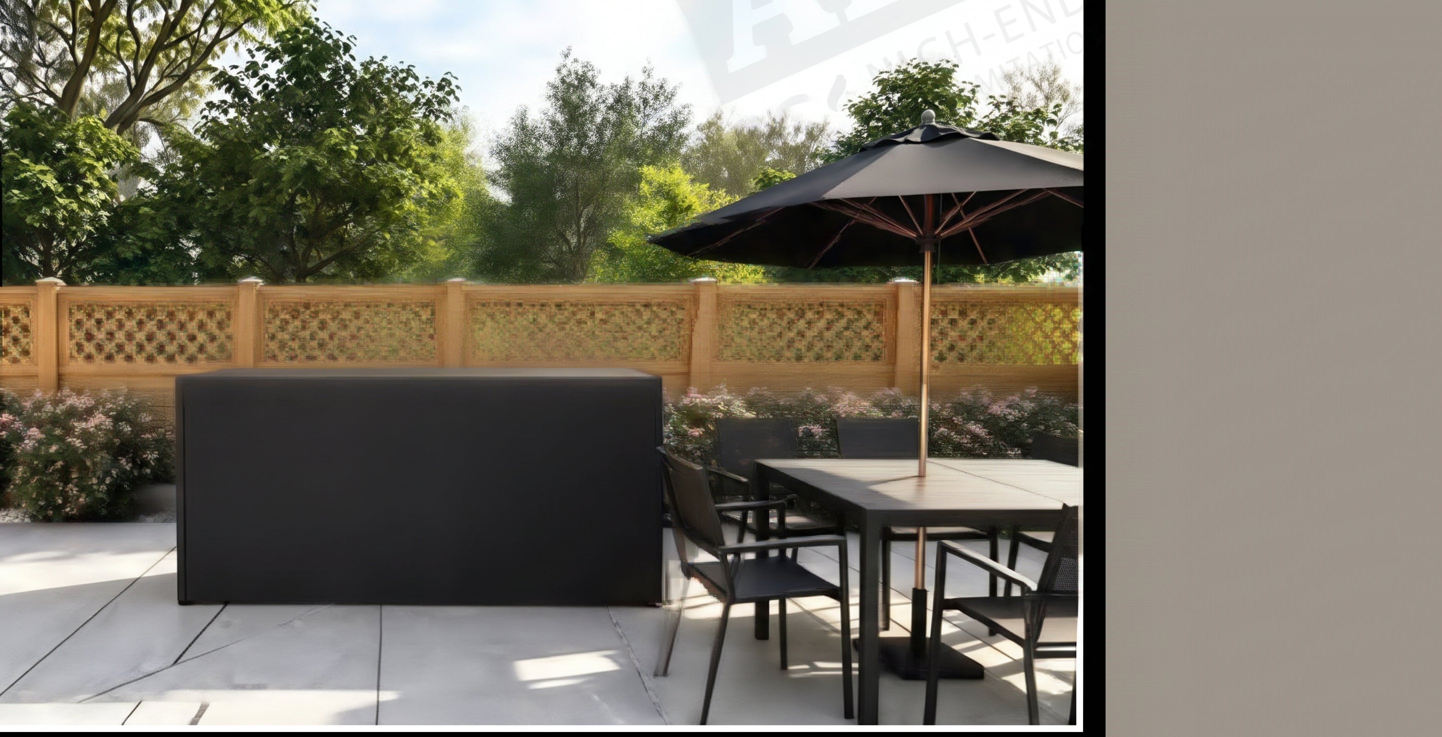 AFA D-Mini Luxury Roller Blind Outdoor Kitchen Pod | 304 Stainless Steel BBQ Station - Majic Backyard