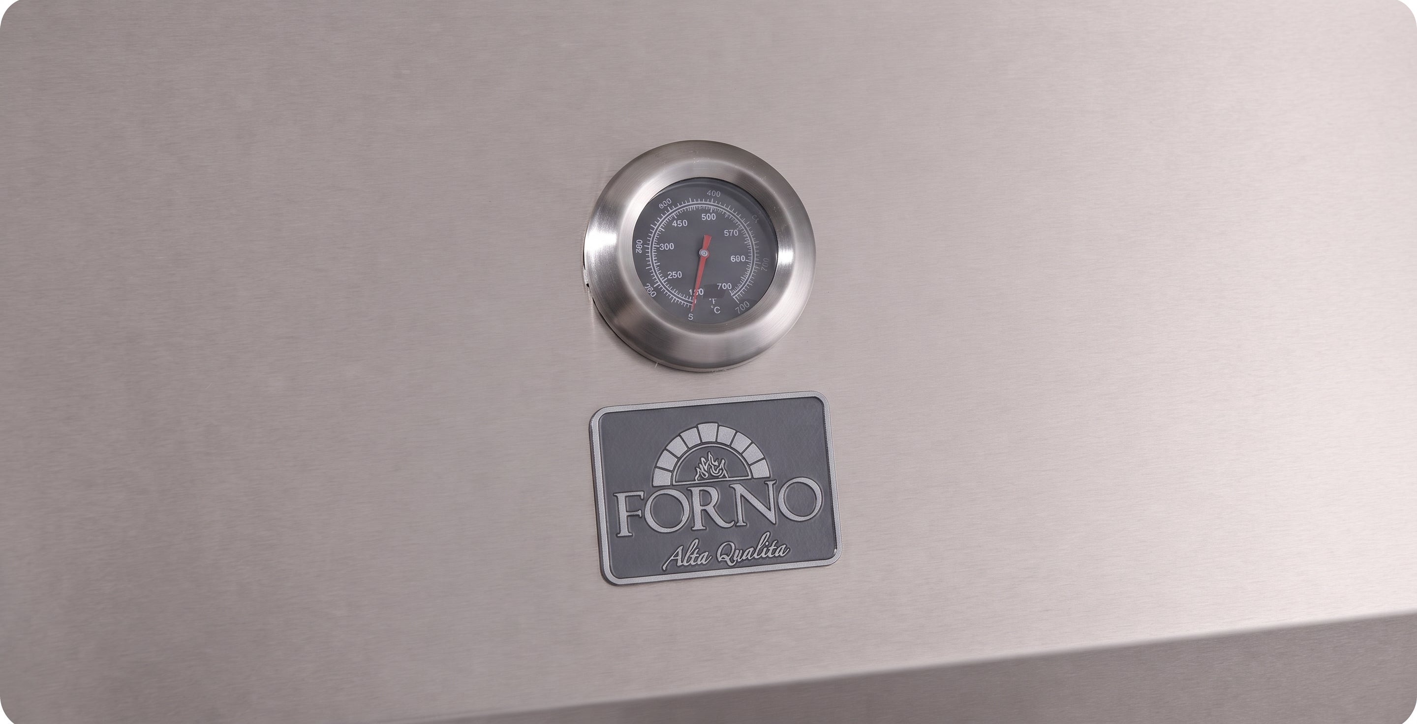Forno Rimini Outdoor Kitchen 30" BBQ 62,600 BTU, 3 Burners with Sear & Rotisserie, 2.4 cu.ft. Beverage Center, Stainless Steel Sink, Black Cabinets & Gray Sintered Stone Countertop