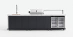 Forno Rimini Outdoor Kitchen: 30" BBQ 62,600 BTU, 4.8 cu.ft. Refrigerators, White Countertops SKU:FODKT2575WHT - Majic Backyard