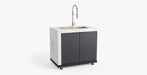 Forno Rimini Outdoor Kitchen: 30" BBQ 62,600 BTU, 4.8 cu.ft. Refrigerators, White Countertops SKU:FODKT2575WHT - Majic Backyard