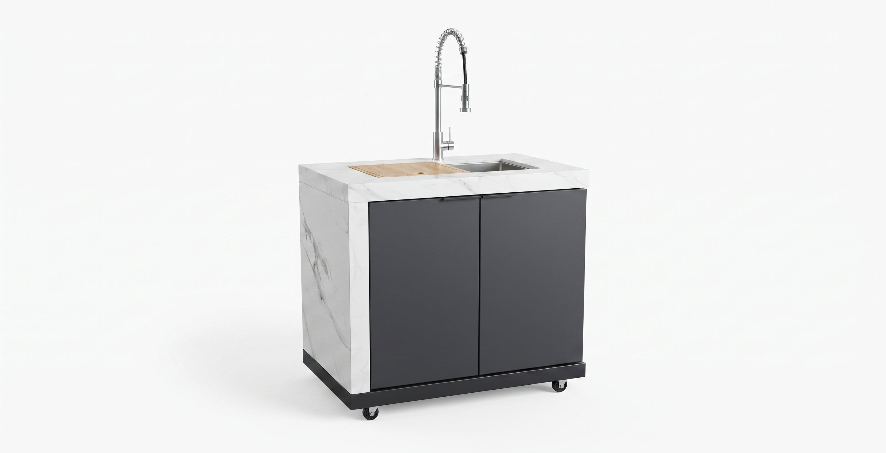 Forno Rimini Outdoor Kitchen: 30" BBQ 62,600 BTU, 4.8 cu.ft. Refrigerators, White Countertops SKU:FODKT2575WHT - Majic Backyard