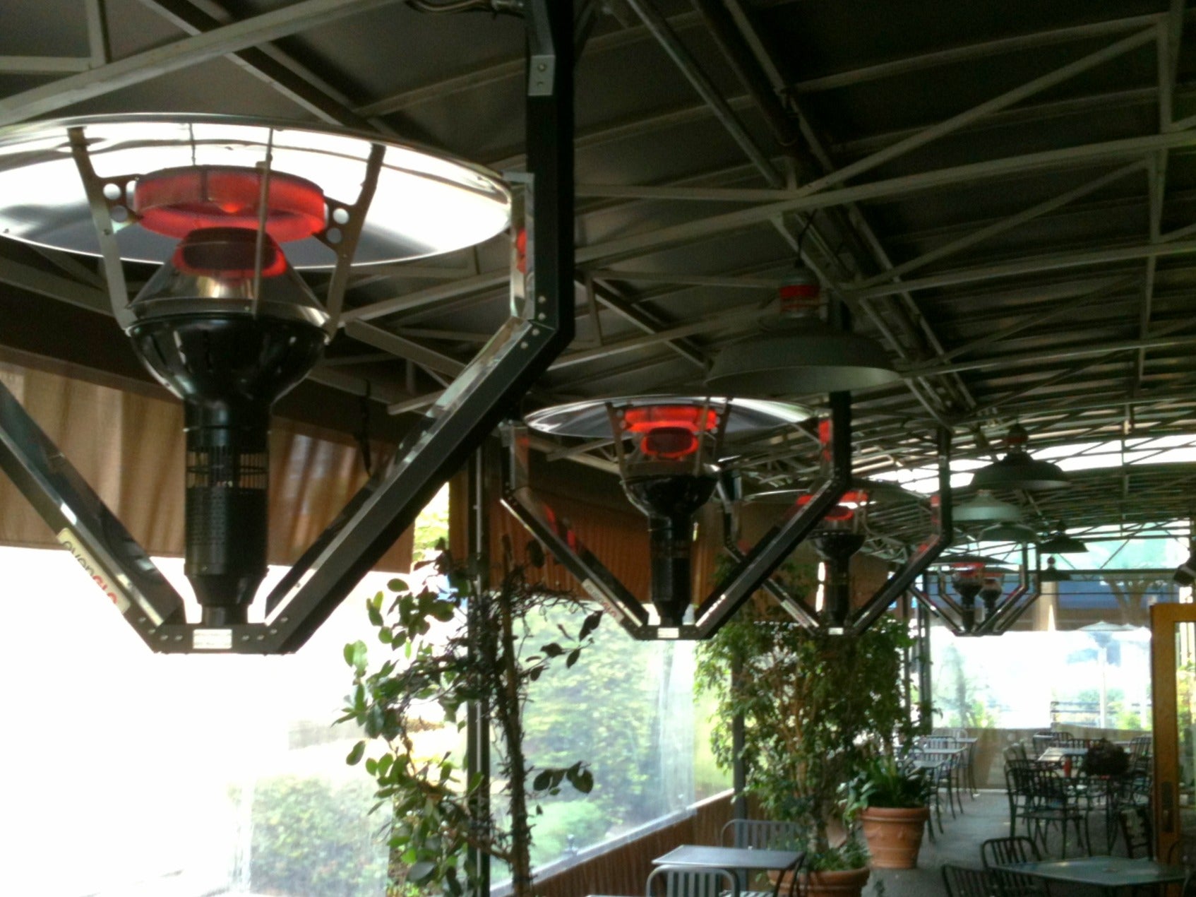 IR Energy EvenGLO Model GA301H Luxury Hanging Propane or Natural Gas Patio Heater - Majic Backyard