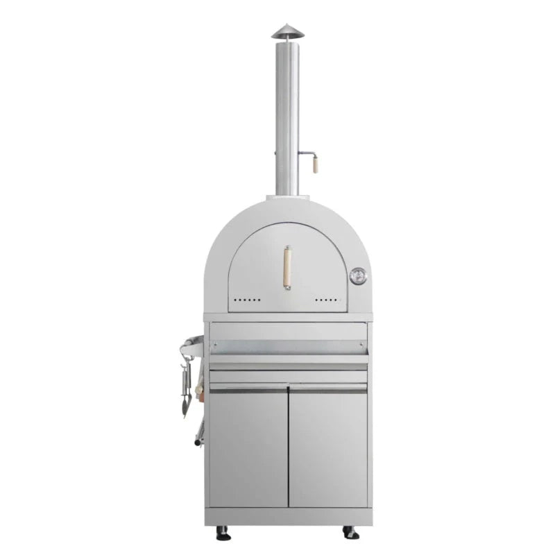 Thor Wood Fired Stainless Steel Outdoor Pizza Oven with Cabinet MK07SS304 - Majic Backyard