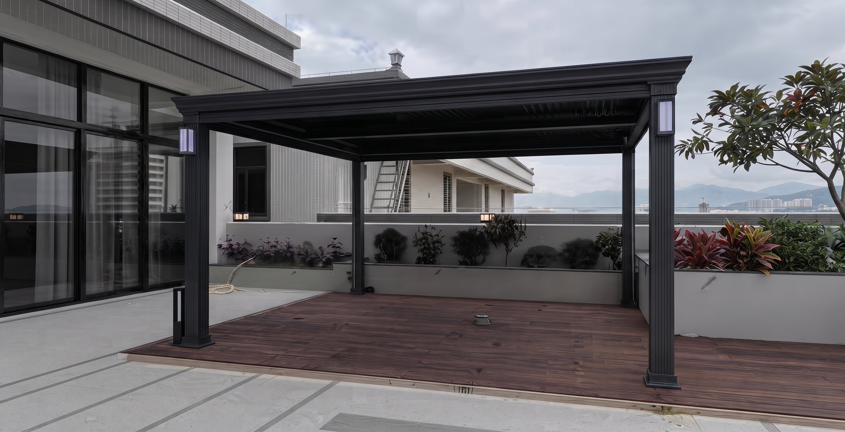 Aluminum Smart Motorized Pergola - Majic Backyard