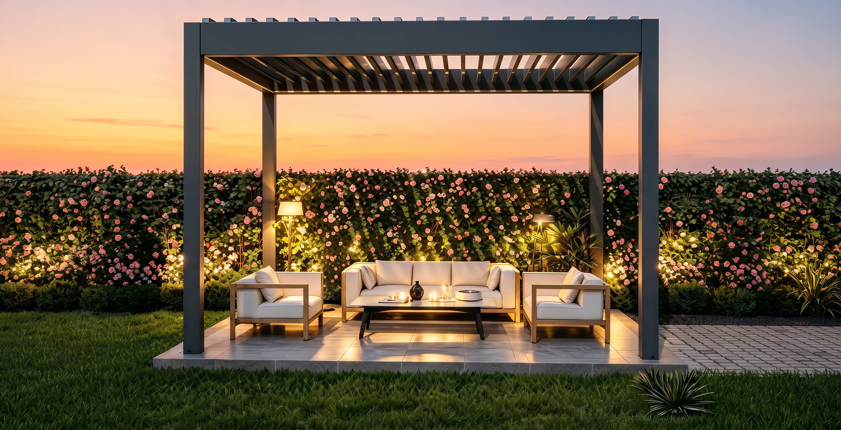 Aluminum Smart Motorized Pergola - Majic Backyard