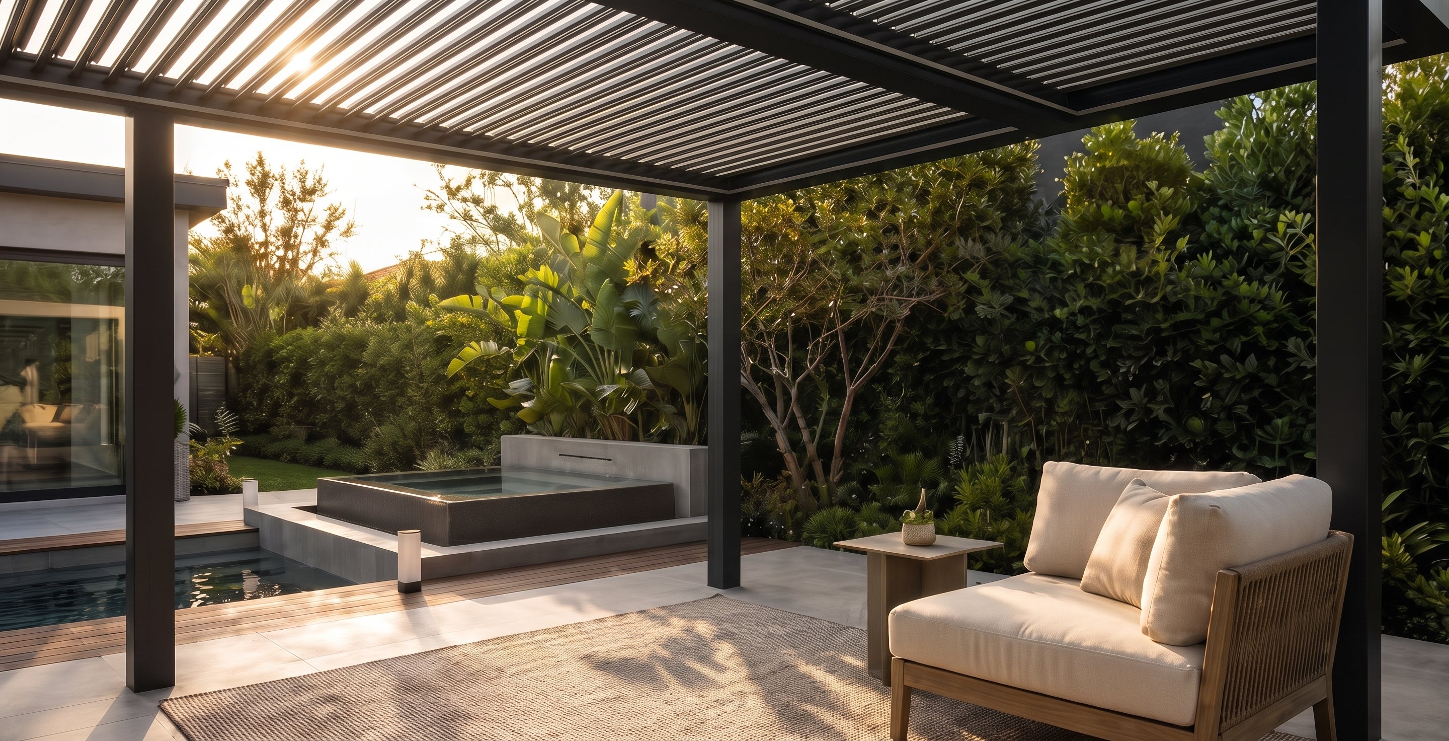 Aluminum Smart Motorized Pergola - Majic Backyard