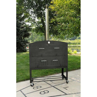 Omcan 46" Outdoor Wood Burning Oven with Stainless Steel Oven Shelf - Majic Backyard