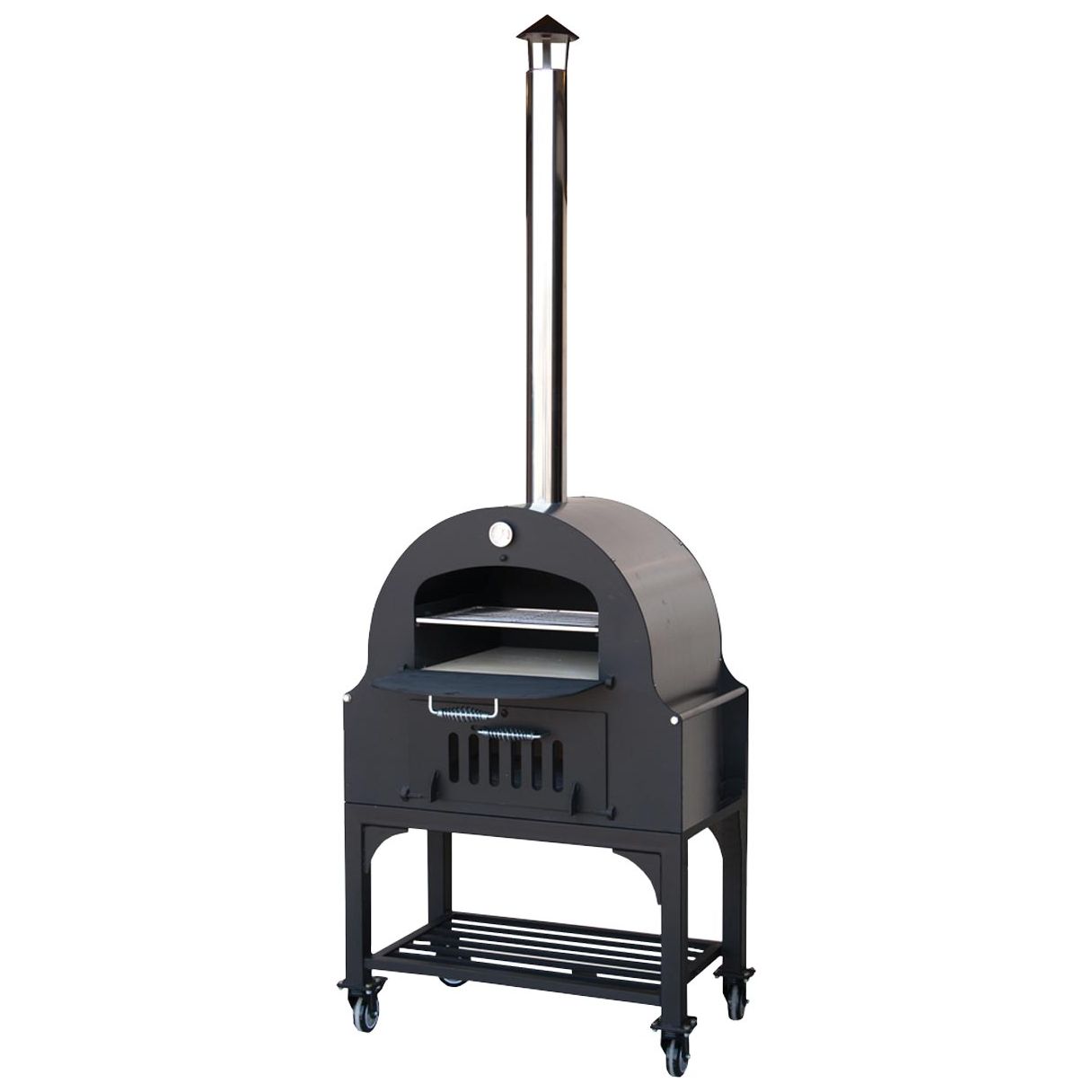 Omcan 34" Outdoor Wood Burning Oven with Stainless Steel Oven Shelf - Majic Backyard