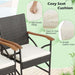 Costway Set of 4 Patio Wicker Chairs with Soft Zippered Cushion - Majic Backyard