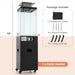 Costway 40000 BTU Patio Heater Outdoor Propane Gas Heater with Cover and Wheels - Majic Backyard