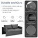Costway 6 Pieces Patio Rattan Furniture Set with Glass Table and Cushioned Seat - Majic Backyard