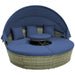 Costway Outdoor PE Wicker Round Daybed with Retractable Canopy and Cushions - Majic Backyard